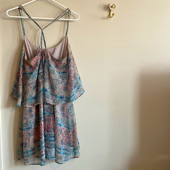 EUC Medium Urban Outfitters Ecote Blue/Purple Crossback Dress - Picture 3 of 4